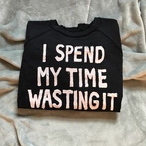 UNIF Black/White "I Spend My Time" Pullover